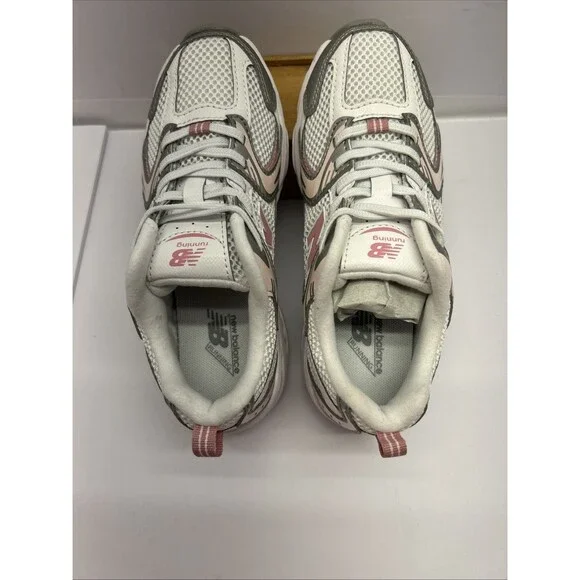 New Balance Kids 530 Bungee Sneakers Pink/Silver/White Size 1.5 New PZ530EC - Picture 2 of 8